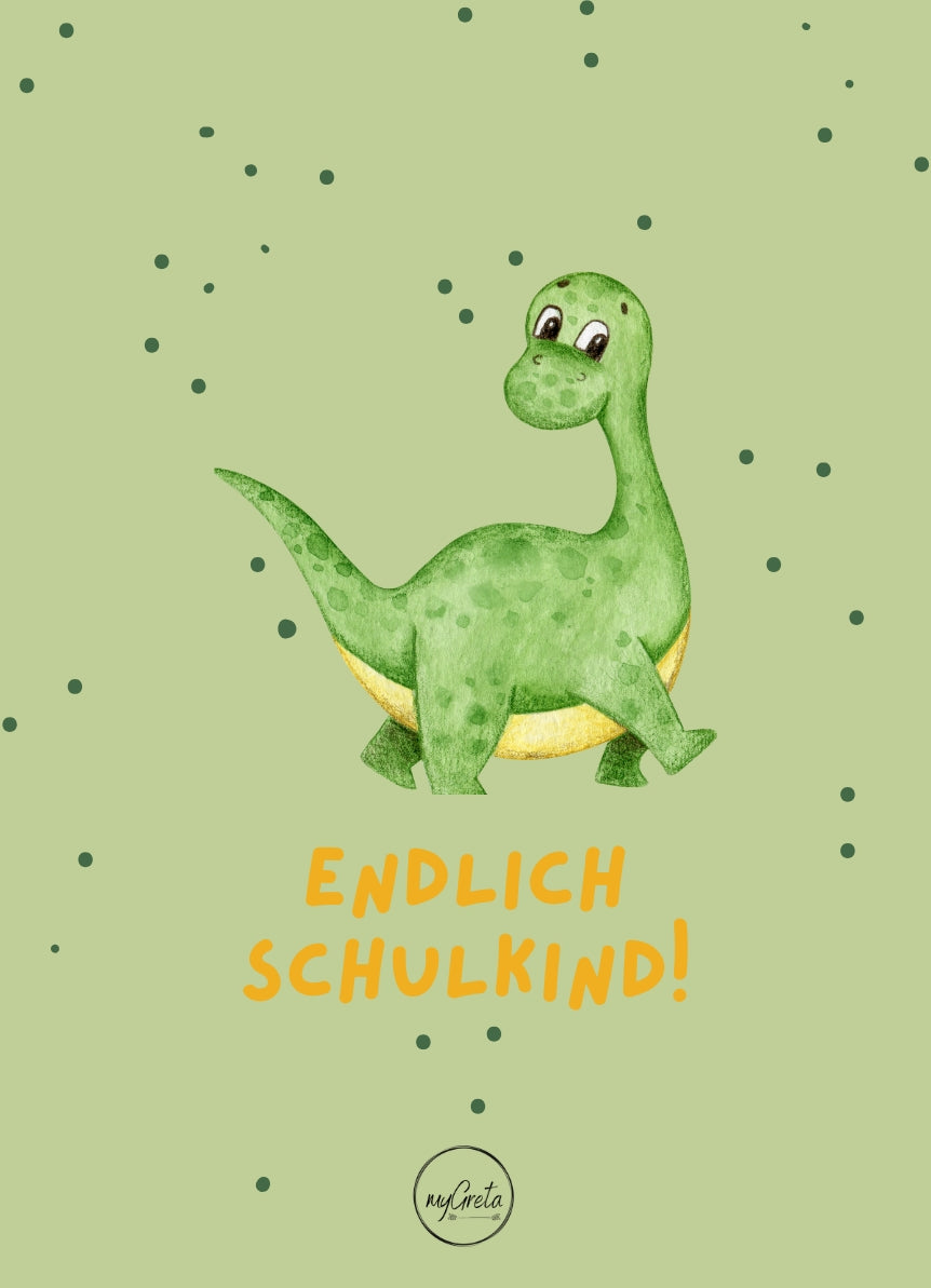 Segeltauarmband 5022 - Endlich Schulkind Dino