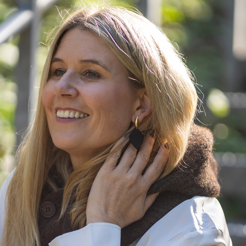 myGreta Ohrring All Black Drops