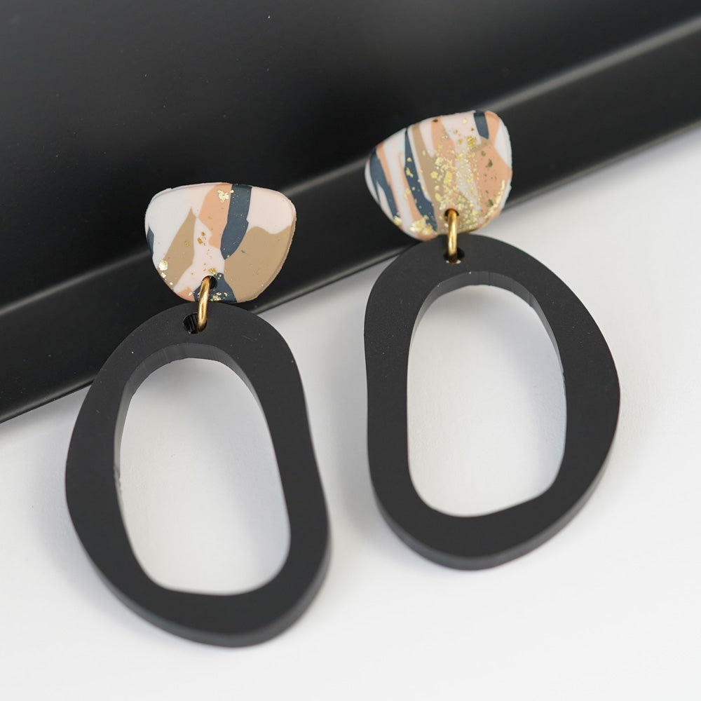 myGreta Ohrring All Black Eclipse II