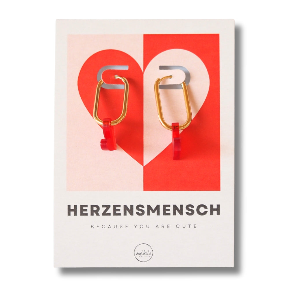 Acryl Ohrhänger Herz