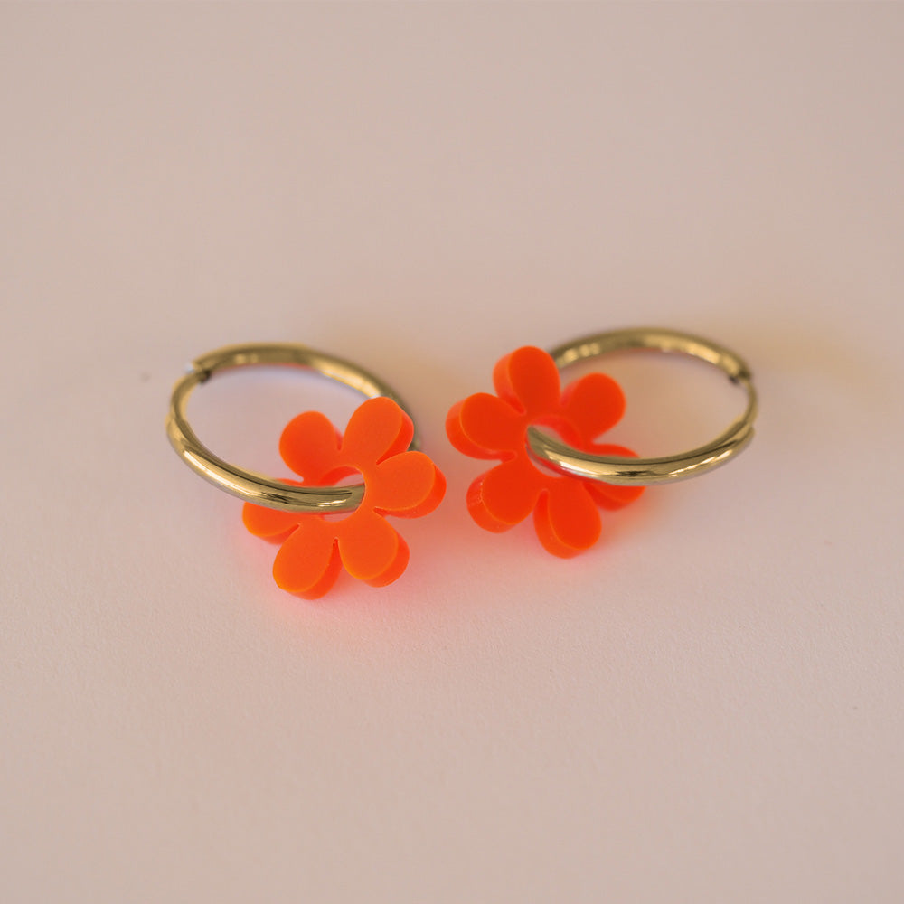 Acryl Ohrring Blumen