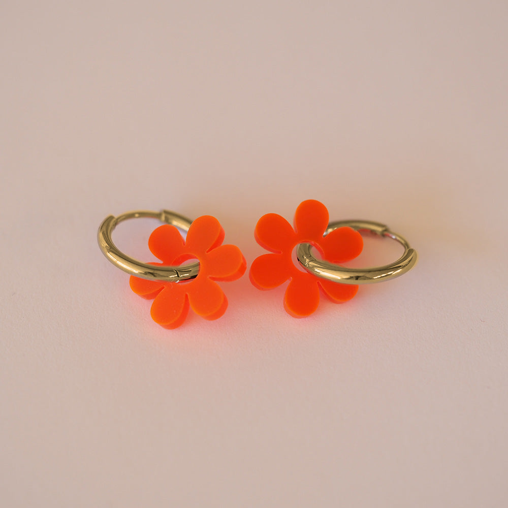 Acryl Ohrring Blumen