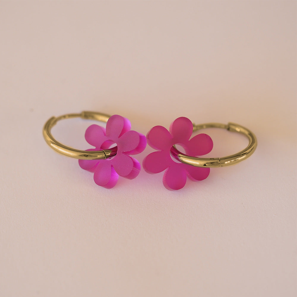 Acryl Ohrring Blumen