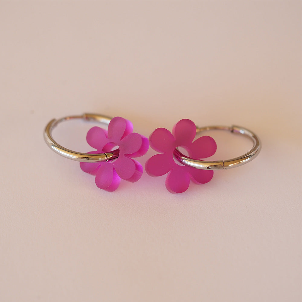 Acryl Ohrring Blumen