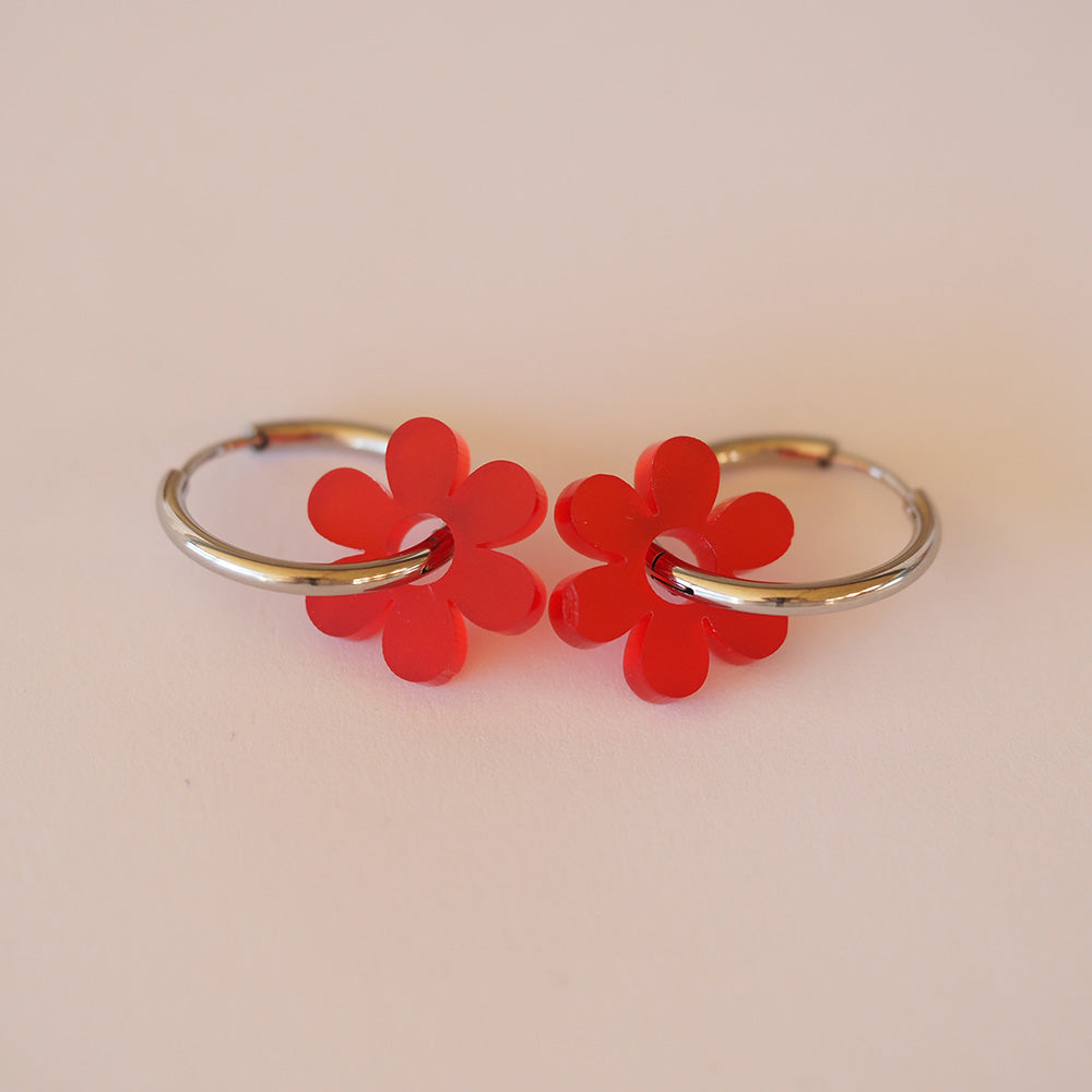 Acryl Ohrring Blumen