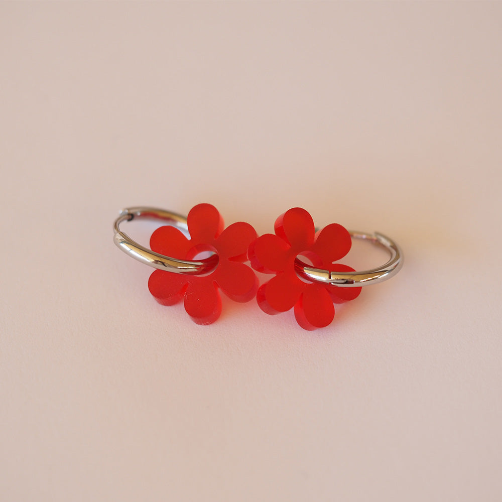Acryl Ohrring Blumen
