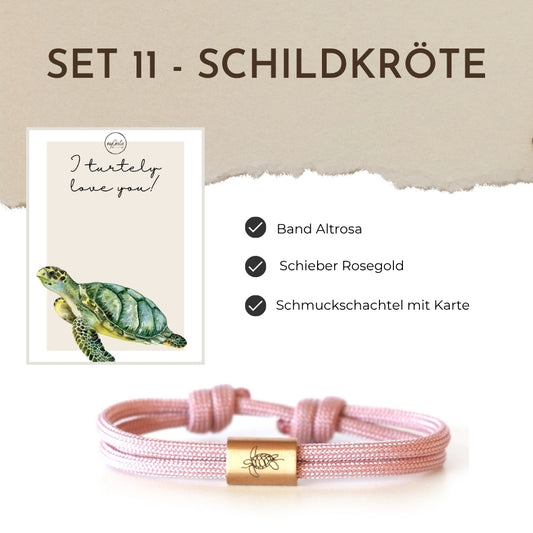 Segeltauarmband Set 11 - Schildkröte