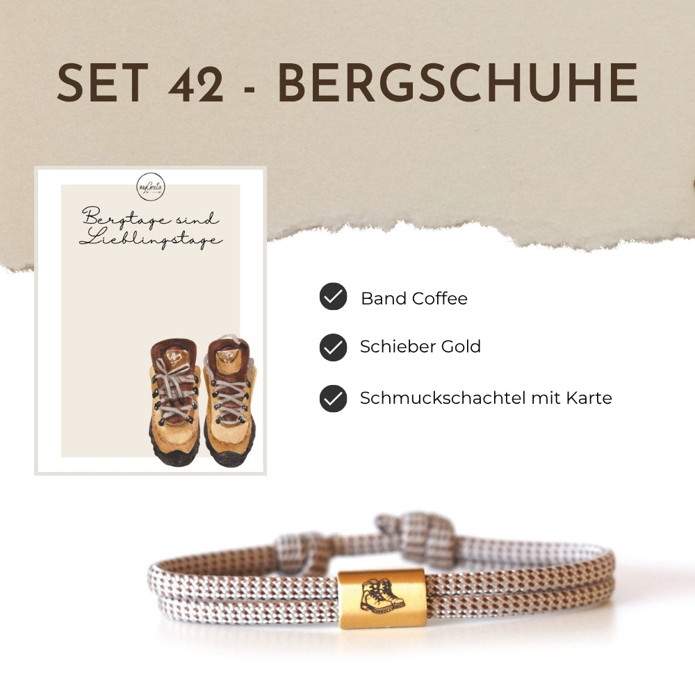 Segeltauarmband Set 42 - Bergschuhe
