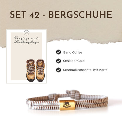 Segeltauarmband Set 42 - Bergschuhe
