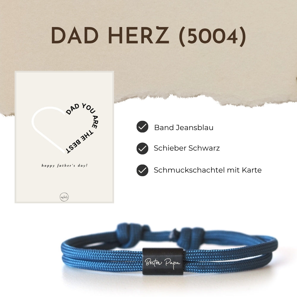 Segeltauarmband 5004 - Dad Herz