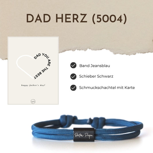 Segeltauarmband 5004 - Dad Herz