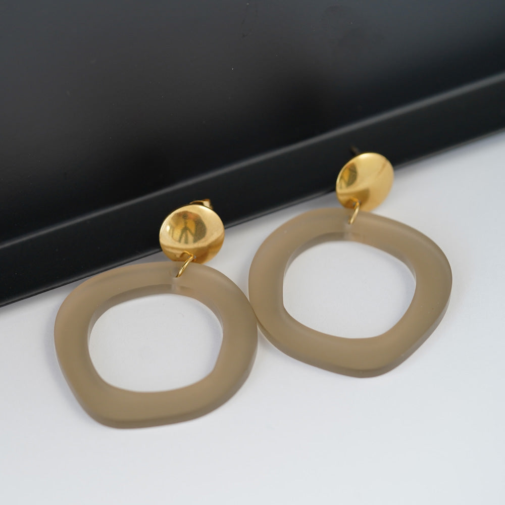 myGreta Ohrring All Beige Circle
