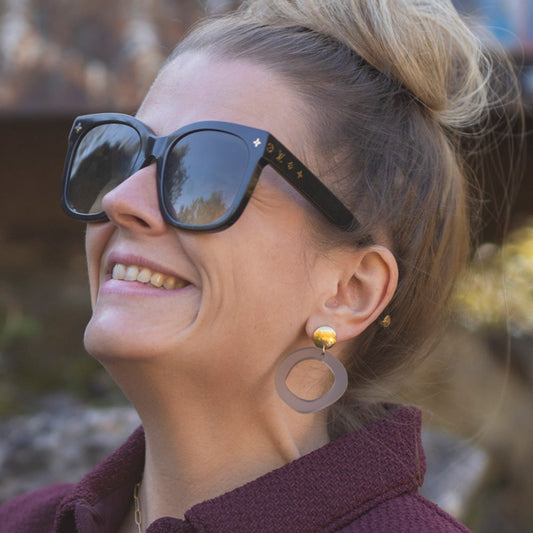 myGreta Ohrring All Beige Circle