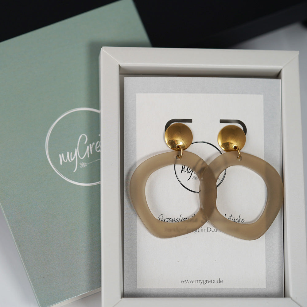 myGreta Ohrring All Beige Circle