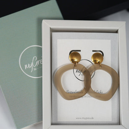 myGreta Ohrring All Beige Circle