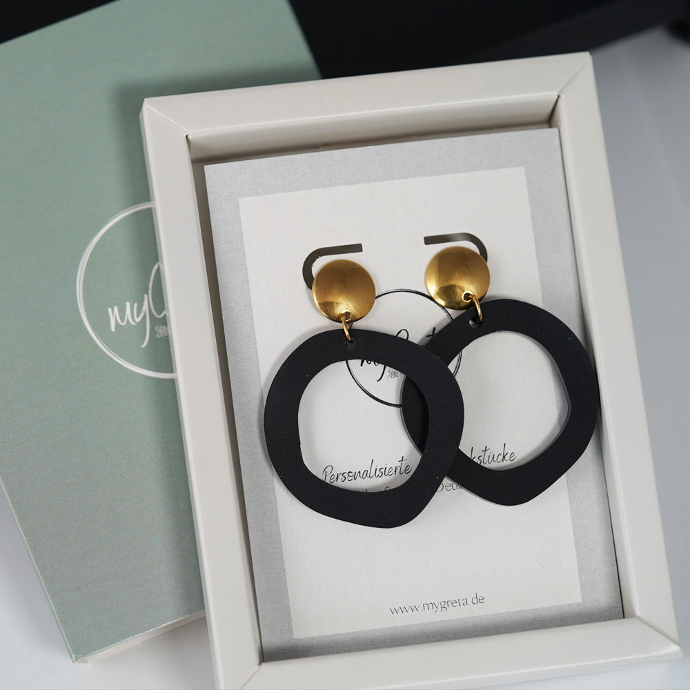 myGreta Ohrring All Black Circle