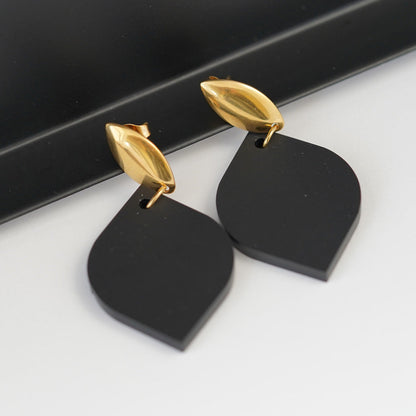 myGreta Ohrring All Black Drops