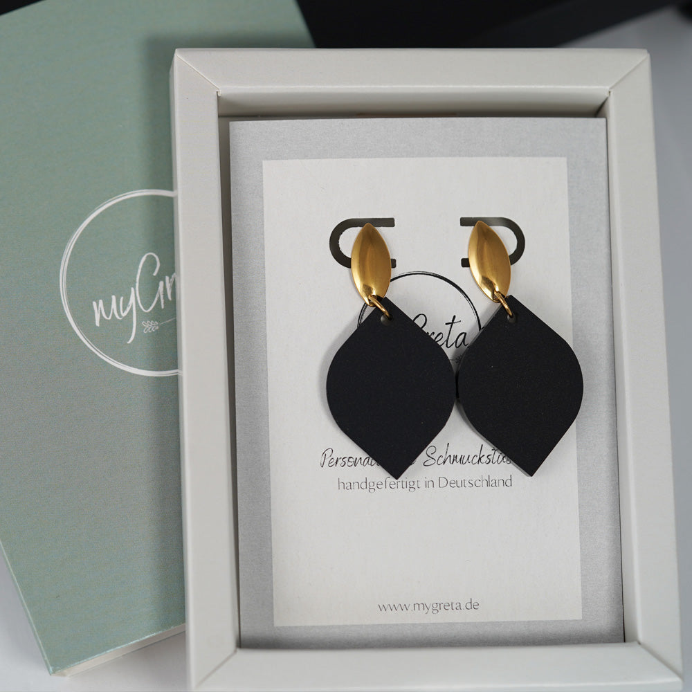 myGreta Ohrring All Black Drops