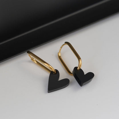 myGreta Ohrring All Black Hearts