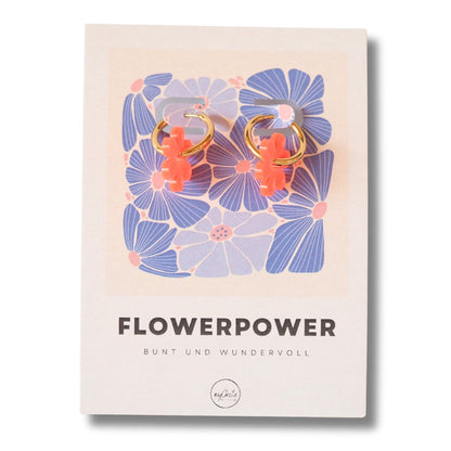Acryl Ohrring Blumen