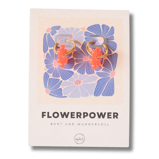 Acryl Ohrring Blumen
