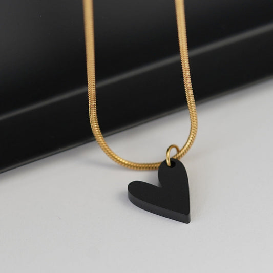 myGreta Kette All Black Heart