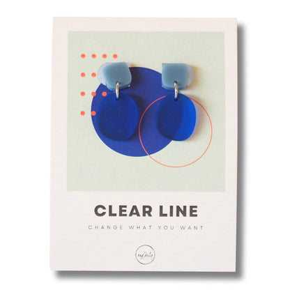 Acryl Statement Ohrhänger Kreis blau