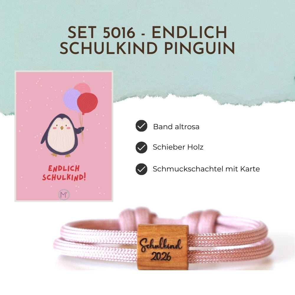 Segeltauarmband 5016 - Schulkind Pinguin