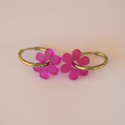 Acryl Ohrring Blumen