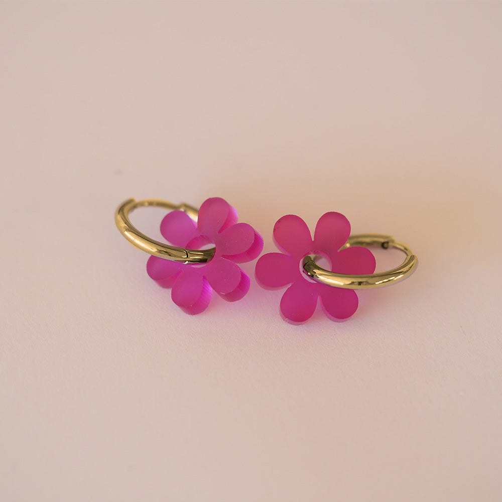 Acryl Ohrring Blumen