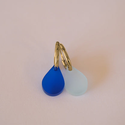 Acryl Ohrring Tropfen zweifarbig